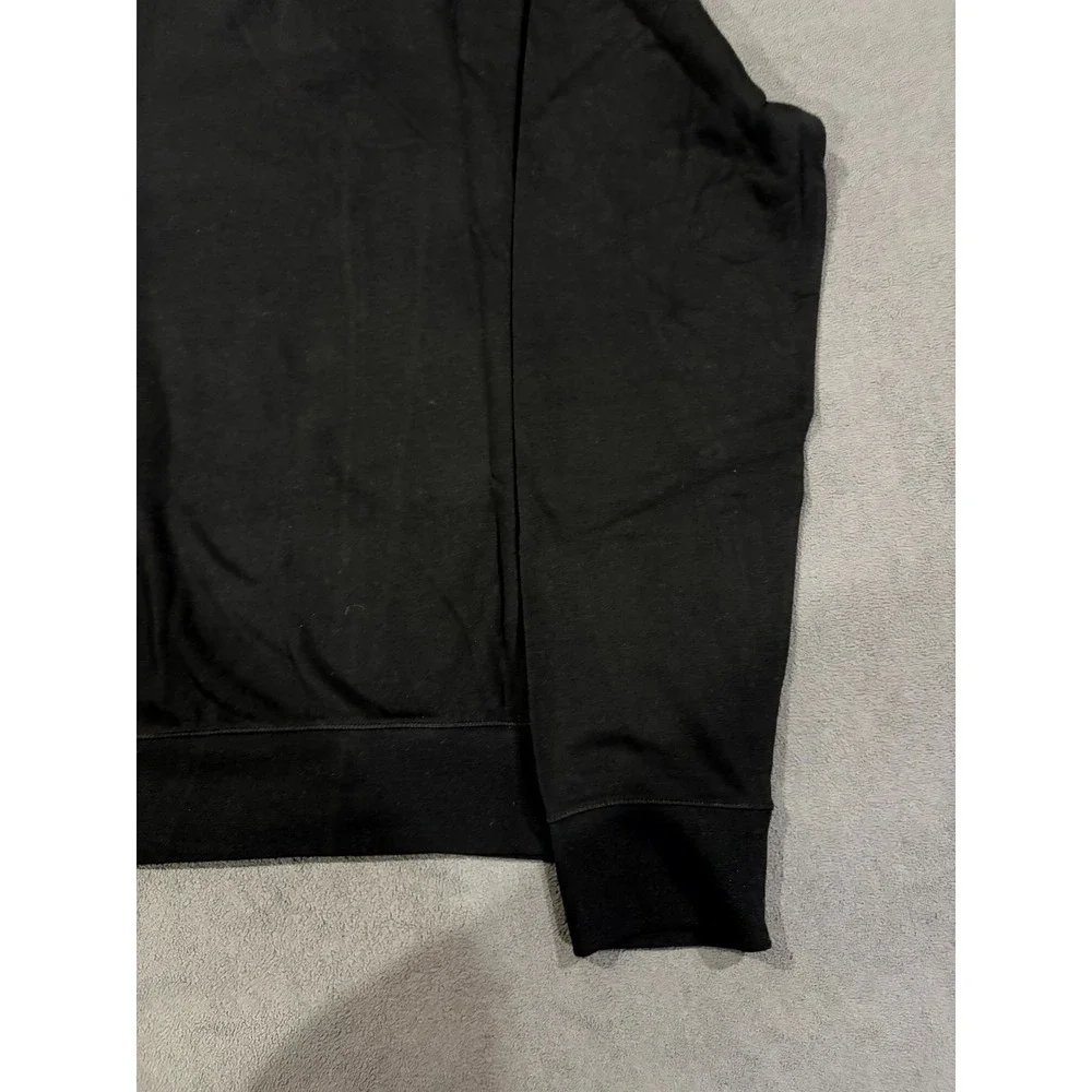 Polo Ralph Lauren Pullover Sweater Mens Medium Black Cotton Long Sleeve 1/4 Zip